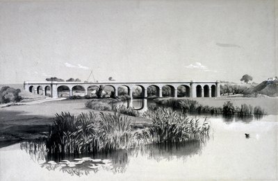 Avon Viaduct, Wolston, 1837. július 2. (toll, tinta és mosás papíron) alkotó: John Cooke Bourne