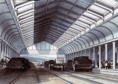 Bath Station, Somerset, 1846 alkotó: John Cooke Bourne