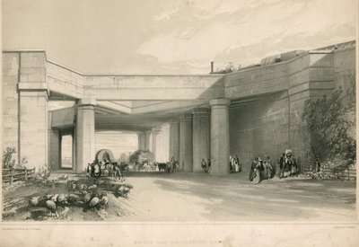 Híd az Uxbridge Roadon, Londonban alkotó: John Cooke Bourne