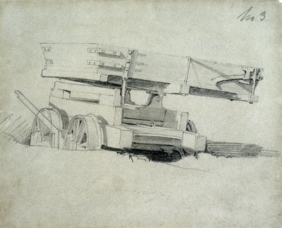 Vállalkozók billenőkocsija, No.3, 1830-as évek (toll és tinta, mosás papíron) alkotó: John Cooke Bourne