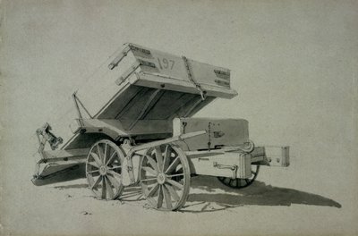 Vállalkozók billenőkocsija, No.3, 1830-as évek (toll és tinta, mosás papíron) alkotó: John Cooke Bourne