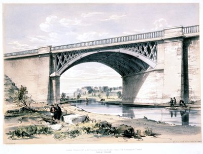 Nash Mill Bridge, Kings Langley közelében, Hertfordshire, 1839 alkotó: John Cooke Bourne
