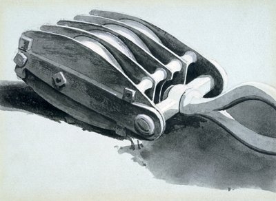 Vasútépítésben használt tárcsa, 1833-38 (toll és tinta, valamint papíron mosható) alkotó: John Cooke Bourne