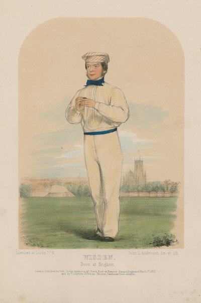 John Wisden színes litho portréja alkotó: John Corbet Anderson