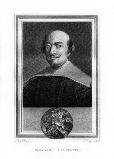Giovanni Lanfranco olasz barokk festő, 1825. alkotó: John Corner