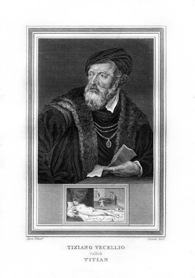 Tiziano Vecelli Titian, olasz magas reneszánsz festő, 1825. alkotó: John Corner
