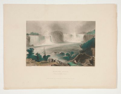 Niagara-vízesés (a Clifton House közeléből), Nathaniel Parker Willis illusztrációja alkotó: John Cousen