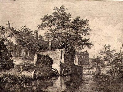 A The New Mills frontja, kocsma. J. & W. Freeman 1821-ben alkotó: John Crome