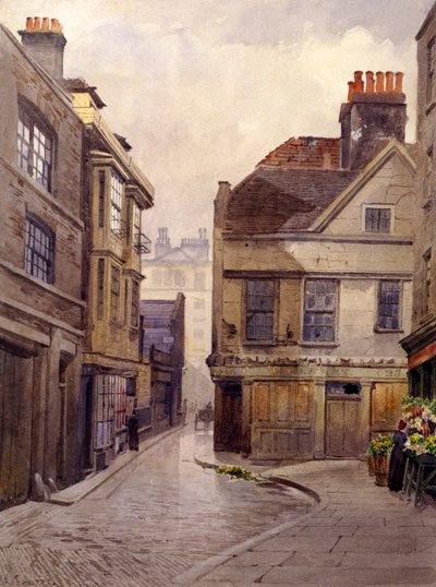 Bartholomew Close, London, 1889 alkotó: John Crowther