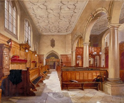 A kápolna belseje a Charterhouse-ban, London, 1885. alkotó: John Crowther