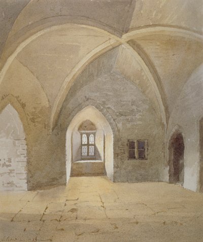 A Bowyer Tower börtönének belső képe, Tower of London, Stepney, London, 1883 alkotó: John Crowther
