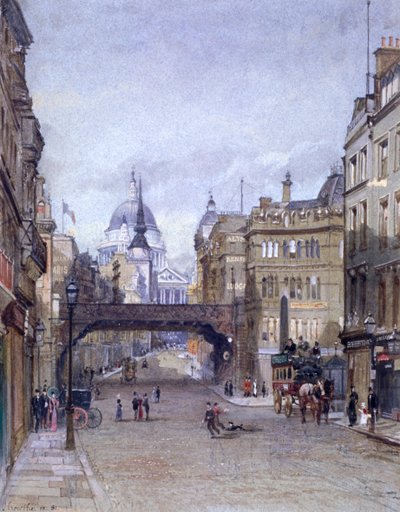 Ludgate Cirkusz, London, 1881 alkotó: John Crowther