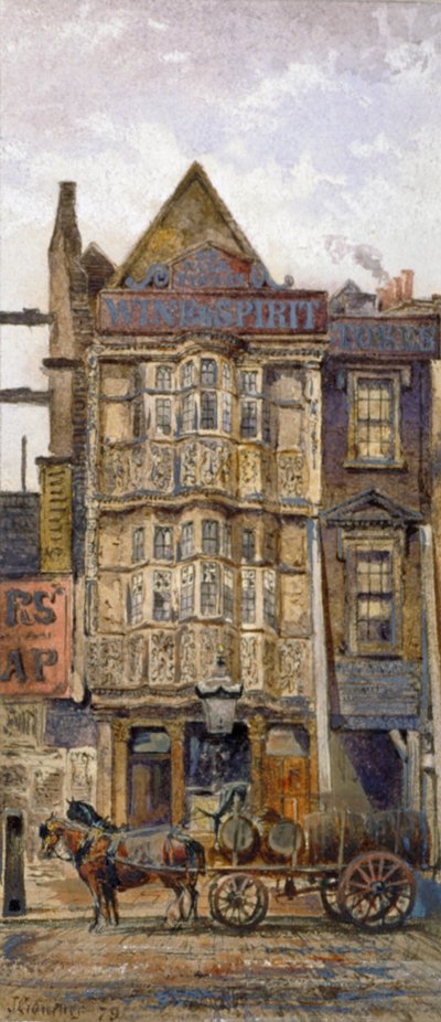 Sir Paul Pindar háza, Bishopsgate, London City, 1879 alkotó: John Crowther