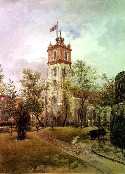 Délnyugati nézet St. Giles, Cripplegate alkotó: John Crowther