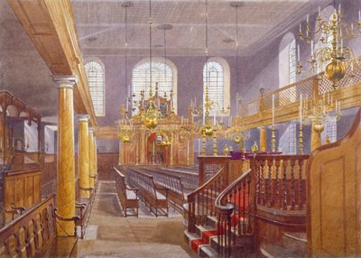 Zsinagóga, Bevis Marks, London City, 1884 alkotó: John Crowther