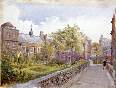Kilátás a Staple Innre és a kertre, London, 1882 alkotó: John Crowther