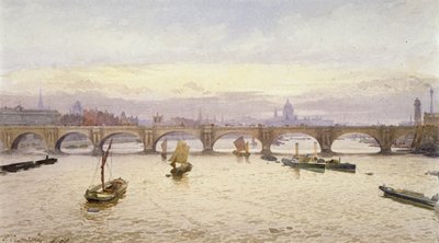 Waterloo Bridge, London, 1888 alkotó: John Crowther