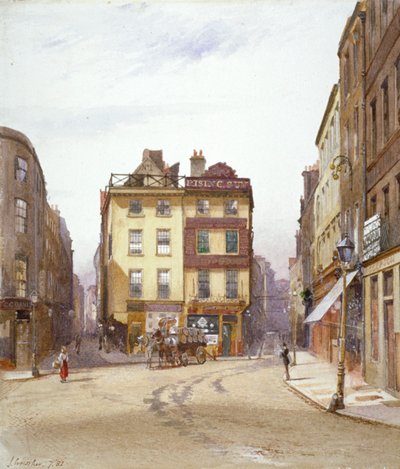 Wych Street és Holywell Street, Westminster, London, 1881 alkotó: John Crowther