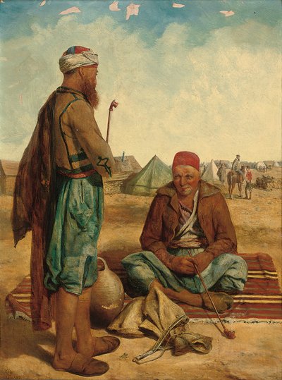A dohányosok, 1856 alkotó: John Dalbiac Luard