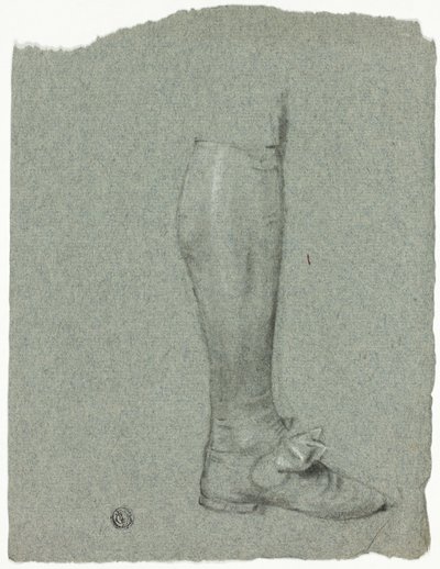 Álló alak lába (recto); cipő vázlata (verso) alkotó: John Downman