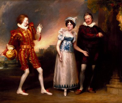 Master Page, Anne Page, és Slender John Downman, ARA által alkotó: John Downman
