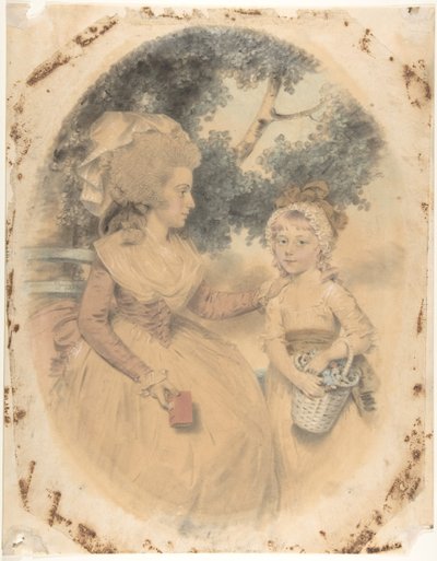 Mrs. Morgan és gyermeke, 1785. alkotó: John Downman