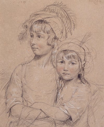 1857. sz. Rigby kisasszonyok, a norwichi Rigby úr (1747-1821) híres sebész két lánya, 1778 (kréta papíron) alkotó: John Downman