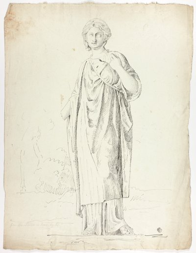Antik szobor álló, leterített nőről alkotó: John Downman