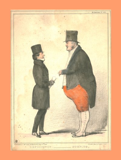 Hiány. - Felesleg., 1836. alkotó: John Doyle