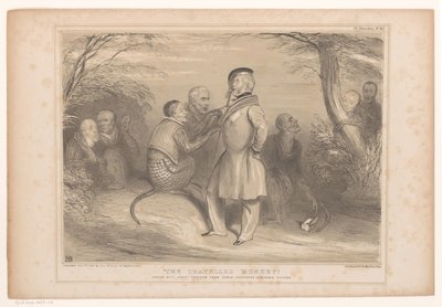 Lord Palmerston a földön van de apen Az utazott majom. Nagy szabadsággal másolva Edwin Landseer utánozhatatlan képéről (cím a tárgyon) HB Sketches (sorozat címe az objektumon) alkotó: John Doyle