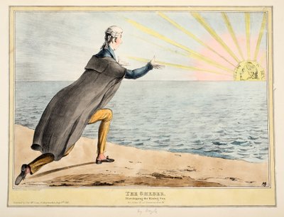 A Gheber: A felkelő nap imádása, 1830 (kézzel színezett metszet) alkotó: John Doyle