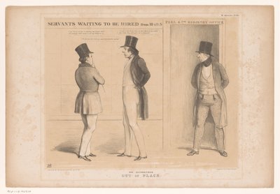 Robert Peel irodája előtt Nem teljesen oda nem illő (cím a tárgyon) HB Sketches (sorozat címe az objektumon) alkotó: John Doyle