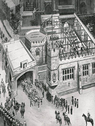 V. György király és Mária királyné koronázása, London, 1911. alkotó: John Duncan