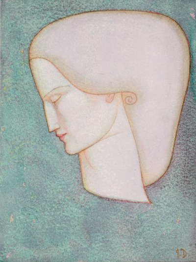 Női fej (akvarell) alkotó: John Duncan