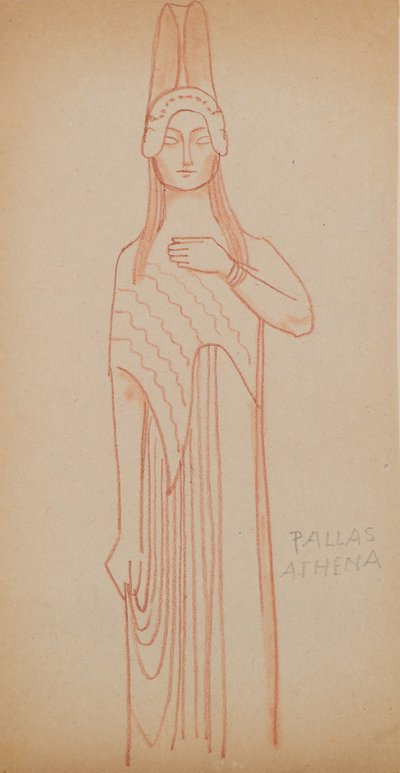 Pallas Athéné (ceruza) alkotó: John Duncan