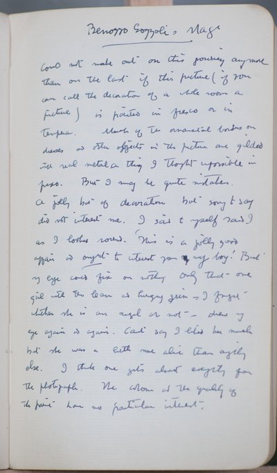 Vázlatfüzet, amely 60 vázlatot és illusztrációt, temperafestékről szóló írásokat és művészeket, köztük Botticellit tartalmaz alkotó: John Duncan
