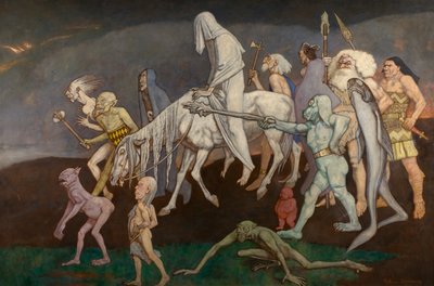 The Fomors (vagy A gonosz hatalmai külföldön a világban), 1939 körül (tempera) alkotó: John Duncan