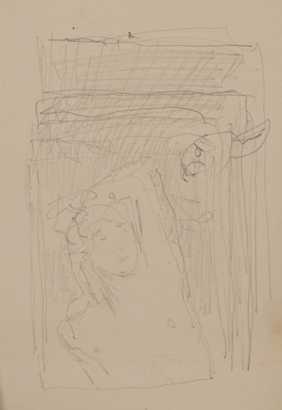 Névtelen [Férfi figura] (ceruza) alkotó: John Duncan