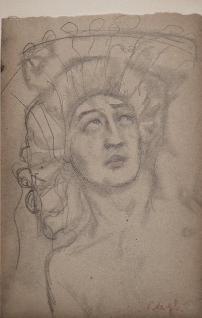 Névtelen [Férfi figura] (ceruza) alkotó: John Duncan