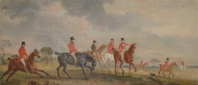 A Quorn-vadászat: A művész és barátai elköltöznek alkotó: John E. Ferneley