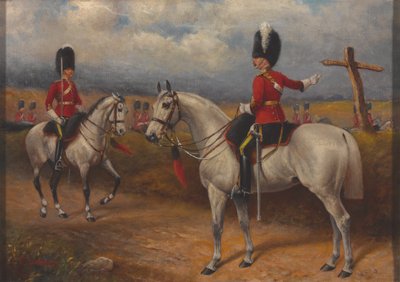 A 2. dragonyosok két lovas tisztje (Royal Scots Greys) alkotó: John Edward Chapman Mathews