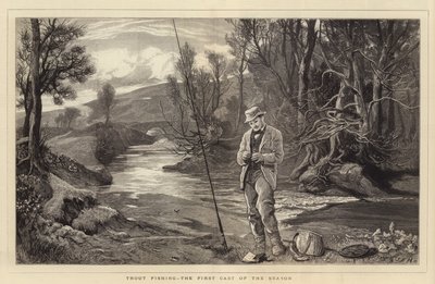 Pisztránghalászat, a szezon első dobása alkotó: John Evan Hodgson