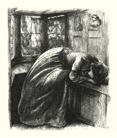 Mariana (metszet) alkotó: John Everett (after) Millais