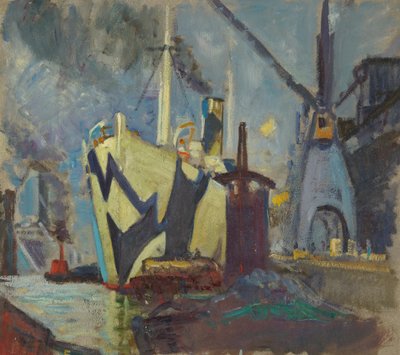 Hajó a kikötőben, 19. század vége - 20. század közepe (olaj, papír) alkotó: John Everett