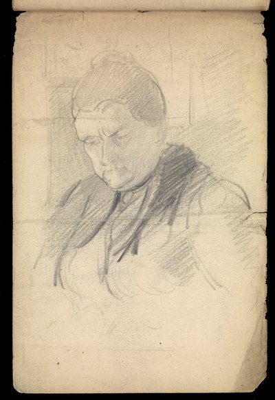 Női portré, vázlatfüzet alkotó: John Everett