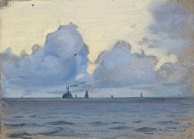 Tengeri táj, 19. század vége - 20. század közepe (akvarell, gouache, grafit, papír) alkotó: John Everett