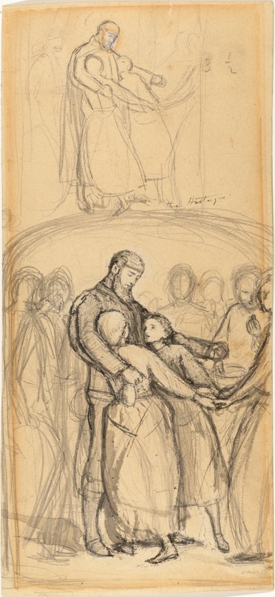 Tanulmány a "Váltságdíjhoz" alkotó: John Everett Millais