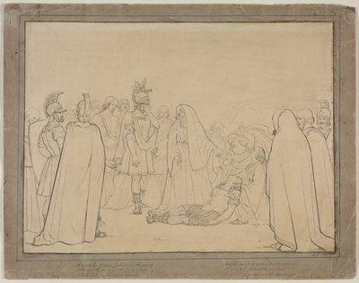 Aeneas megmutatta Pallas testét Vergilius Aeneistől, 1843. alkotó: John Everett Millais