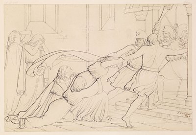 Elgiva Odo érsek rendje által lefoglalt, 1843 alkotó: John Everett Millais
