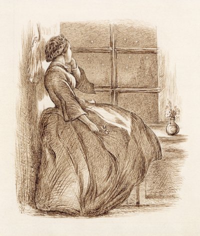 Elveszett szerelem, 1859 körül (toll és tinta) alkotó: John Everett Millais